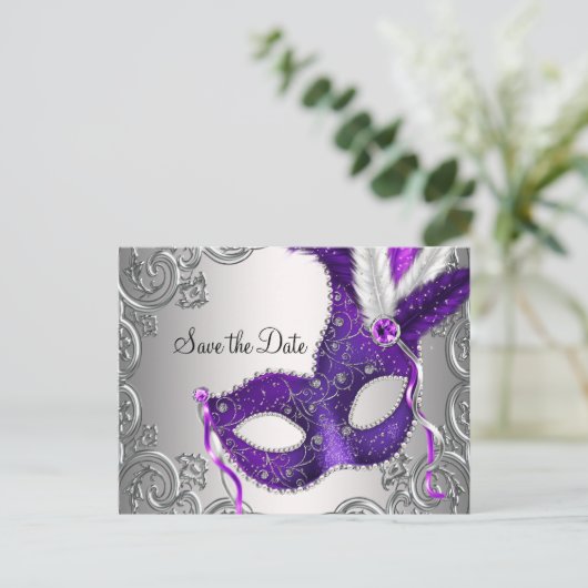 Purple Masquerade日付を保存 案内ポストカード (スタンド正面)