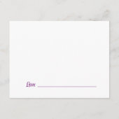 Purple Math Graduation Party Advice for Graduate エンクロージャーカード (裏面)