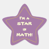 Purple Math Student Star 星シール (正面)