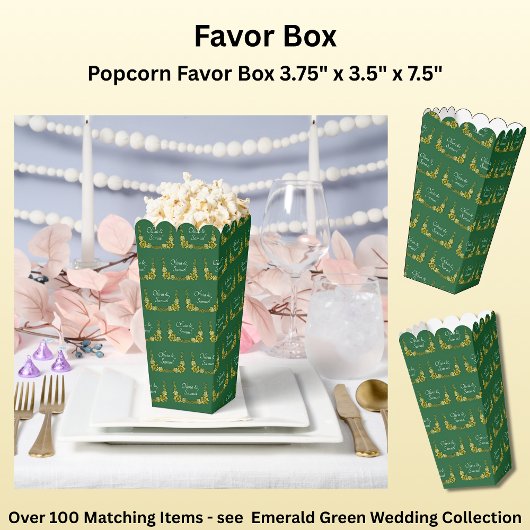 Purple Mauve Emerald Green & Gold Wedding Suite フェイバーボックス