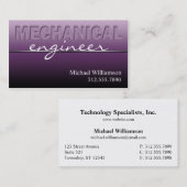 Purple Mechanicalエンジニアビお洒落ジネスカード 名刺 (正面/裏面)