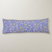 Purple Memphis Pattern Body Pillow ボディピロー (裏面)