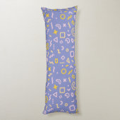 Purple Memphis Pattern Body Pillow ボディピロー (裏面 (縦))