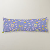 Purple Memphis Pattern Body Pillow ボディピロー (正面)