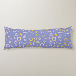 Purple Memphis Pattern Body Pillow ボディピロー