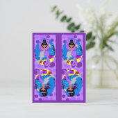 Purple MermaidとMerfaery Bookmarks ポストカード (スタンド正面)