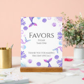 Purple Mermaidをテーマにした誕生日パーティーの特典 アクリルサイン (ウェディング)