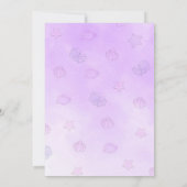 Purple Mermaid誕生日招待状と写真 招待状 (裏面)