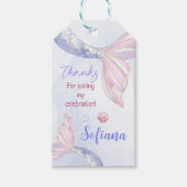 Purple Mermaid 1st Birthday Oneder the Sea ギフトタグ (正面)