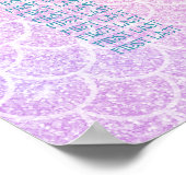 Purple Mermaid Girl's Baby Shower座席表 ポスター (角)