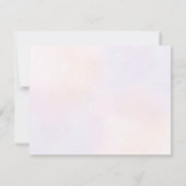Purple Mermaid Nursery Note Card 招待状 (裏面)