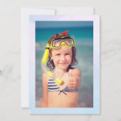 Purple Mermaid Tail, Girl's Birthday Party 招待状 (裏面)