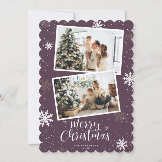Purple Merry Christmas 2写真 シーズンカード (正面)