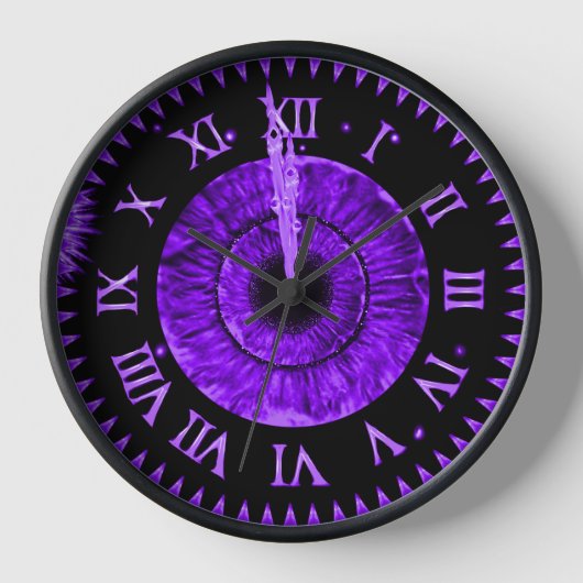 Purple Midnight Clock 壁時計 (正面)