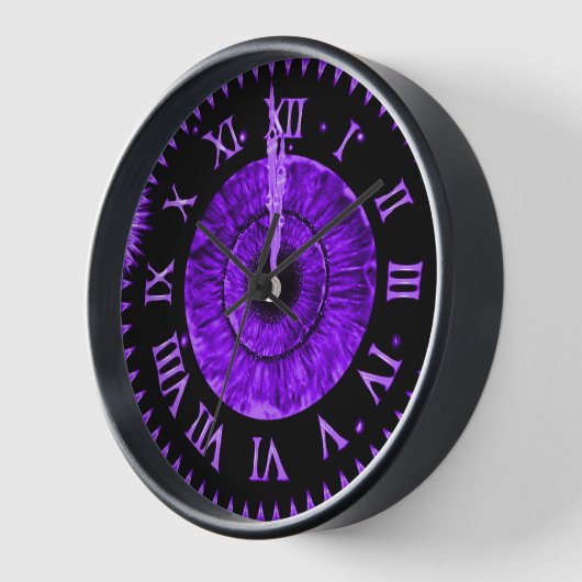 Purple Midnight Clock 壁時計 (傾斜)