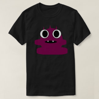 Purple Mini Monster Tee Skullnskin Graphic Design Tシャツ