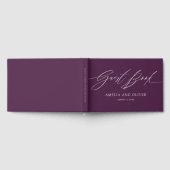 Purple Minimalist Wedding Guest Book ゲストブック (全面)