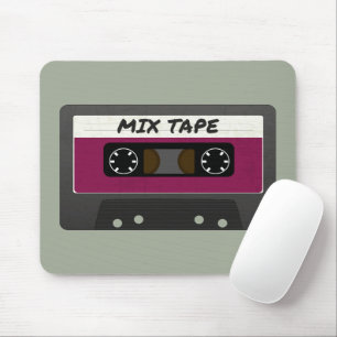 Purple Mix Tape - 80sおよび90sレトロインスパイアギフト マウスパッド