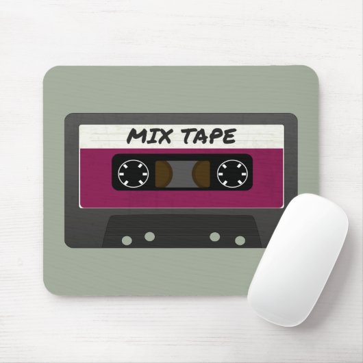 Purple Mix Tape - 80sおよび90sレトロインスパイアギフト マウスパッド (マウス)
