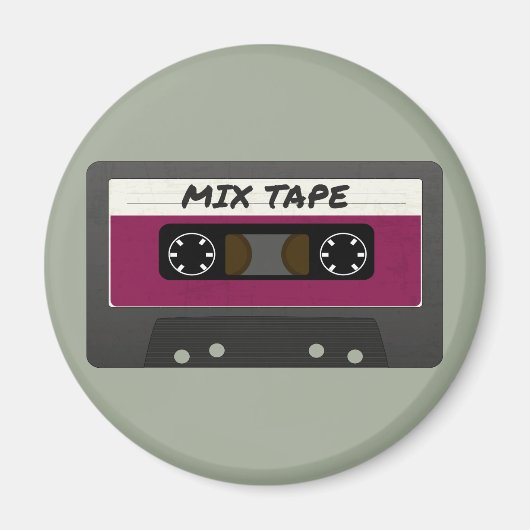 Purple Mix Tape - 80sおよび90sレトロインスパイアギフト マグネット (正面)