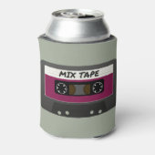 Purple Mix Tape - 80sおよび90sレトロインスパイアギフト 缶クーラー (缶裏面)
