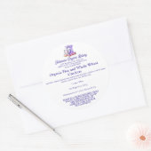 Purple Mixer Bread Bakery Food Product Label ラウンドシール (封筒)