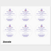 Purple Mixer Bread Bakery Food Product Label ラウンドシール (シート)
