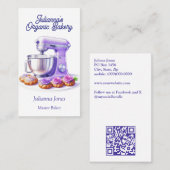 Purple Mixer Bread Bakery Pastry Chef  名刺 (正面/裏面)