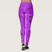 Purple Modern Abstract Sports Pattern レギンス (裏面)