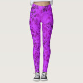 Purple Modern Abstract Sports Pattern レギンス (正面)