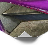 Purple Modern Art Sculpture Orchard Road ポスター (角)