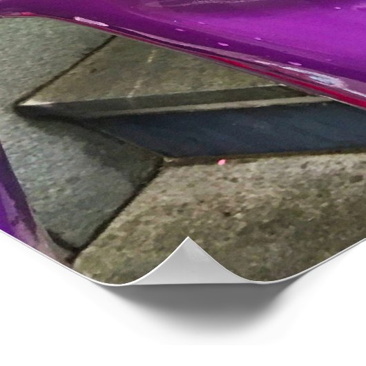 Purple Modern Art Sculpture Orchard Road ポスター (角)