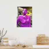 Purple Modern Art Sculpture Orchard Road ポスター (キッチン)