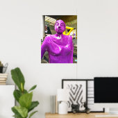 Purple Modern Art Sculpture Orchard Road ポスター (ホームオフィス)