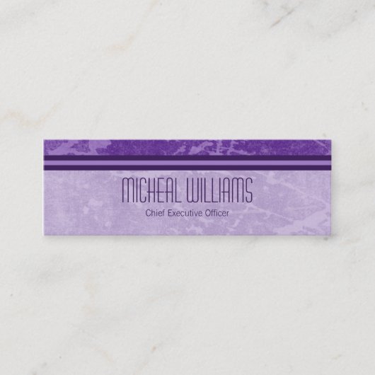 Purple Modern CEO Companyのマイクロ名刺 スキニー名刺 (正面)