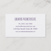 Purple Modern CEO Companyの名刺 名刺 (裏面)