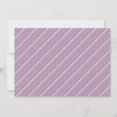 Purple Modern Scalloped Photo Frame Birth 案内状 (裏面)