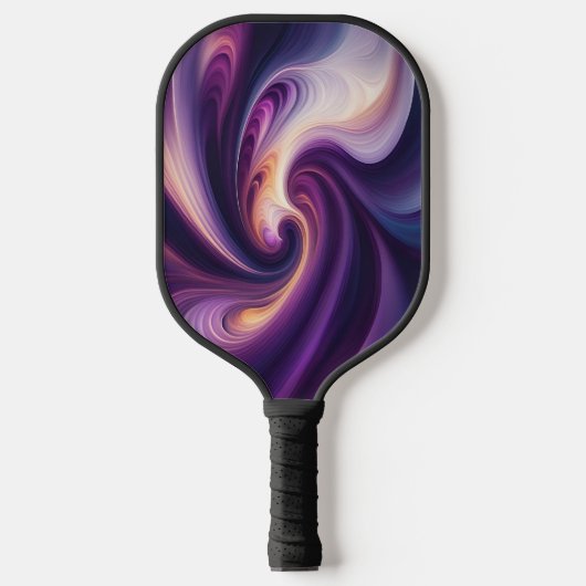 Purple Momentum – Abstract Art Pickleball Paddle ピックルボールラケット (正面)