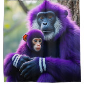 Purple Monkeys シャワーカーテン (正面)