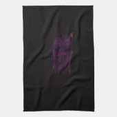 Purple Monster Character Art Kitchen Towel キッチンタオル (縦)
