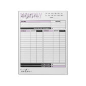 Purple Monthly Budget Plan of Income and Expenses ノートパッド (回転)