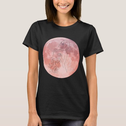 Purple Moon Goddess Art Tシャツ (正面)