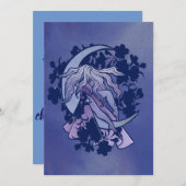 Purple Moon Goddess Wiccan Triple Moon Symbol 招待状 (正面/裏面)