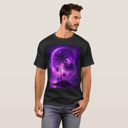 Purple Moon Island Dreamscape Tシャツ (正面フル)