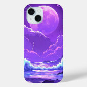 Purple Moon Over the Sea – Dreamy Night Sky iPhone Case-Mate iPhoneケース (裏面)