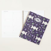 Purple Moon Phase Floral Pattern 2026 Planner プランナー手帳 (ディスプレー)