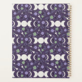 Purple Moon Phase Floral Pattern 2026 Planner プランナー手帳 (裏面)