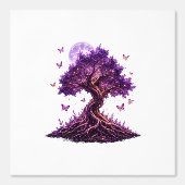 Purple Moon Tree Fantasy Wallpaper 壁紙 (正面)