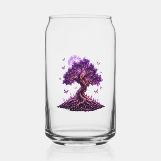 Purple Moon Tree Glass Can ガラス缶