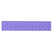Purple Mosaic Squares Tile Pattern ミディアムテーブルランナー (横)